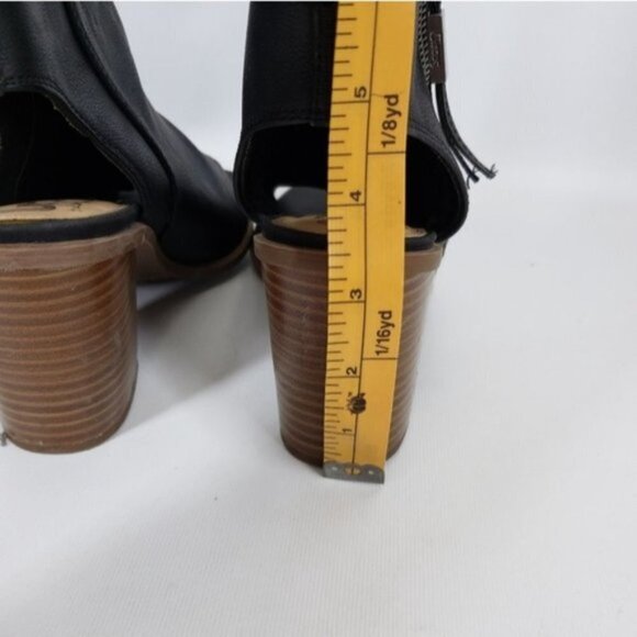 Circus Sam Edelman Kammi Black Peep Toe Ankle Bootie Open back Size 7.5 - Picture 15 of 16